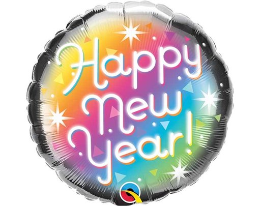 18in NEW YEAR PRISMATIC FOIL BALLOON