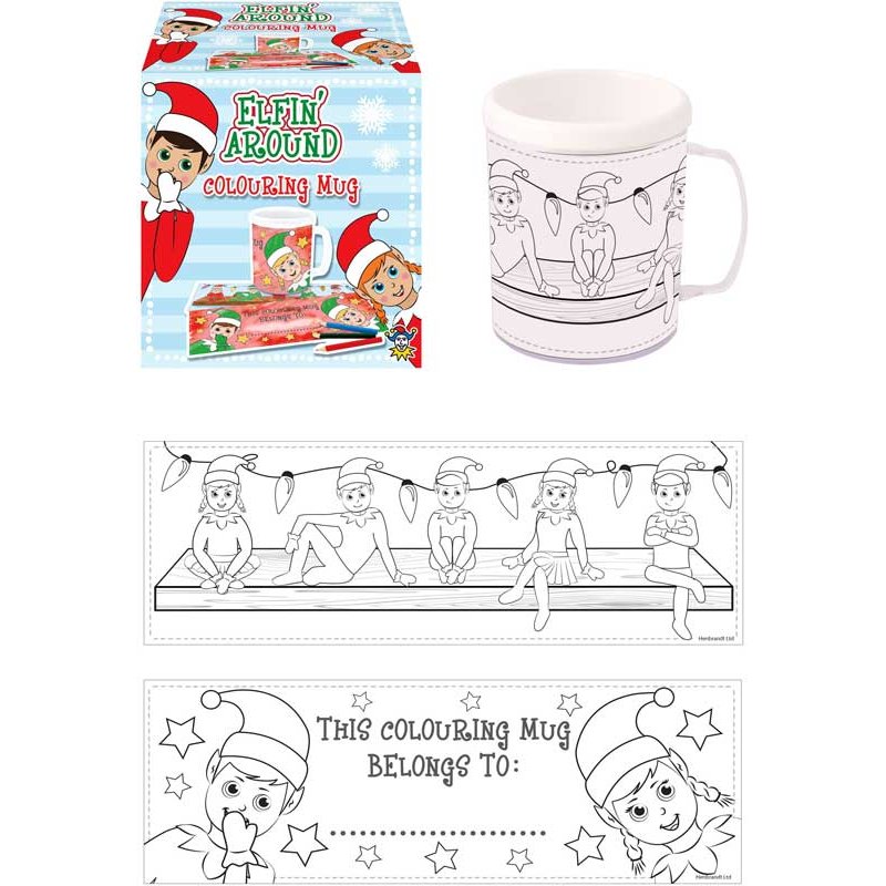 ELFIN AROUND COLOURING MUG