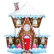 37in DECORATED GINGERBREAD HOUSE SHAPED FOIL BALLOON