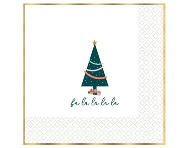 16PK 33cm TRADITIONAL CHRISTMAS L/NAPKINS