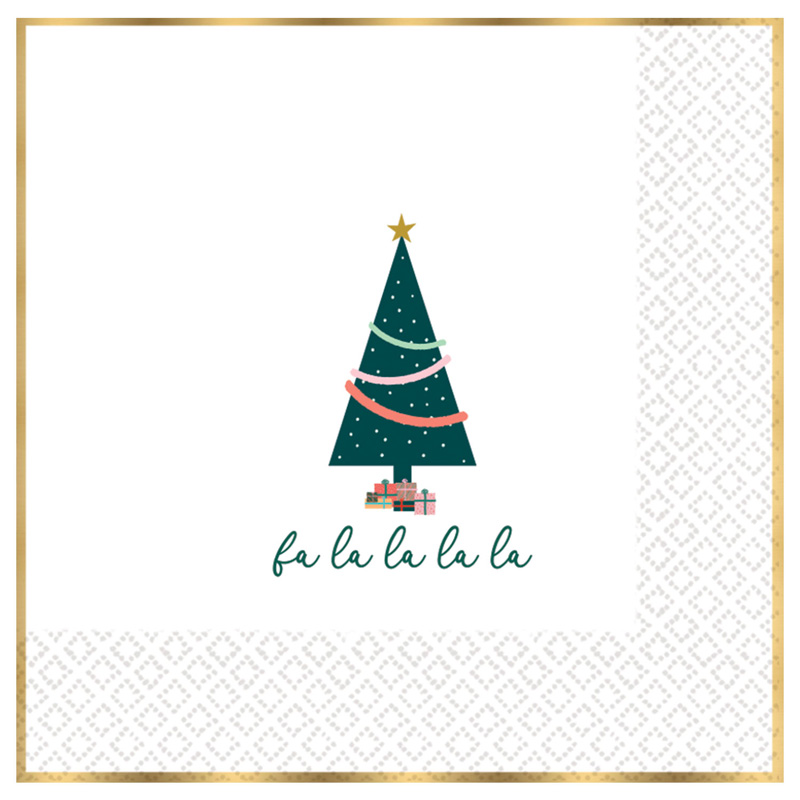 16PK 33cm TRADITIONAL CHRISTMAS L/NAPKINS