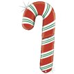 60in HOLOGRAPHIC CANDY CANE FOIL BALLOON