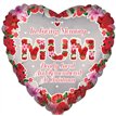 18in MUM HEART REMEMBRANCE XMAS FOIL BALLOON