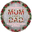 18in MUM AND DAD REMEMBRANCE XMAS FOIL BALLOON