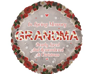 18in GRANDMA REMEMBRANCE XMAS FOIL BALLOON