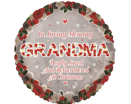 18in GRANDMA REMEMBRANCE XMAS FOIL BALLOON