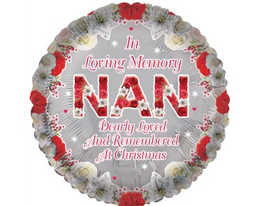 18in NAN REMEMBRANCE XMAS FOIL BALLOON