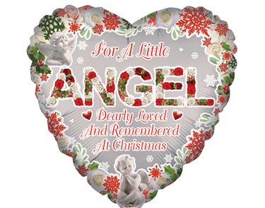 18in LITTLE ANGEL REMEMBRANCE XMAS FOIL BALLOON