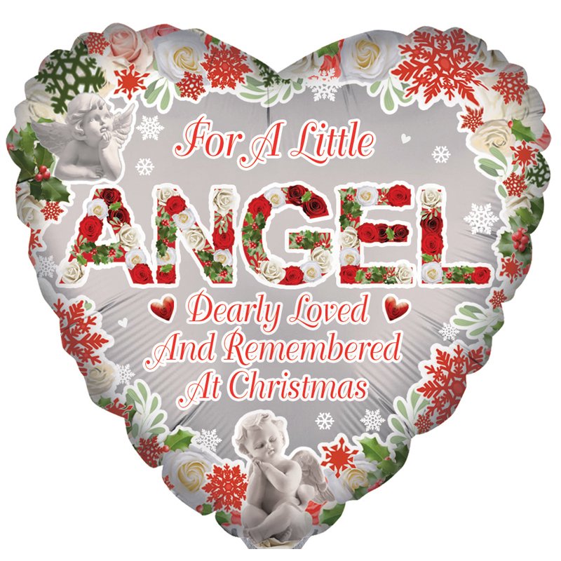 18in LITTLE ANGEL REMEMBRANCE XMAS FOIL BALLOON