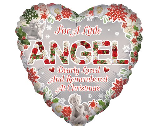 18in LITTLE ANGEL REMEMBRANCE XMAS FOIL BALLOON