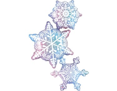 50in SNOWFLAKE TRIO FOIL BALLOON