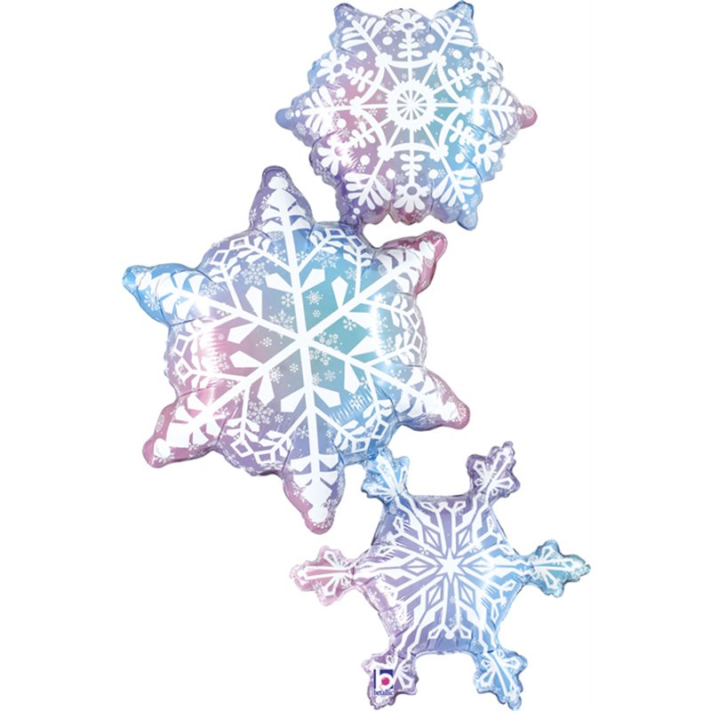 50in SNOWFLAKE TRIO FOIL BALLOON