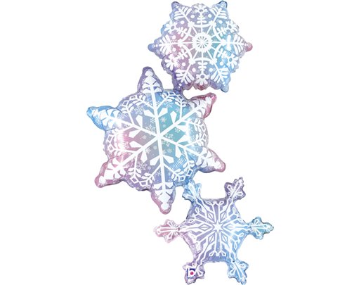 50in SNOWFLAKE TRIO FOIL BALLOON