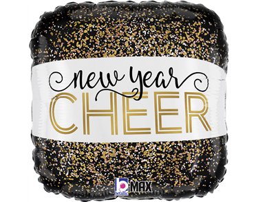 18in METALLIC NEW YEAR CHEER FOIL BALLOON