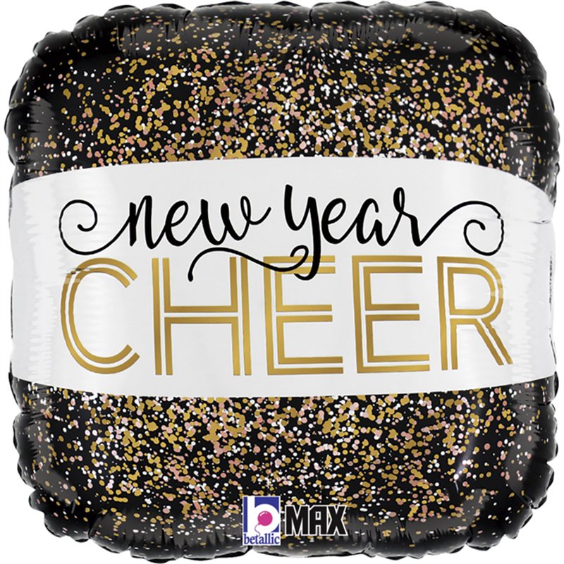 18in METALLIC NEW YEAR CHEER FOIL BALLOON