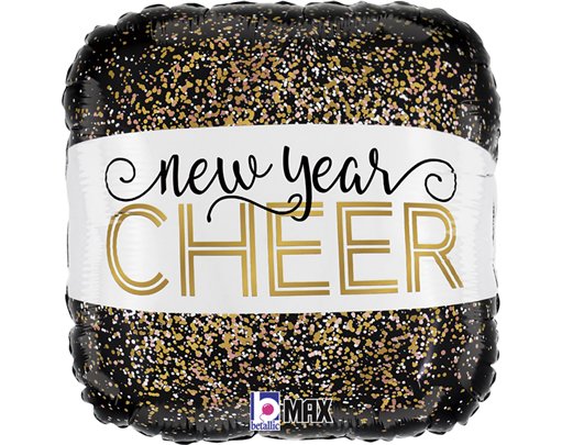 18in METALLIC NEW YEAR CHEER FOIL BALLOON