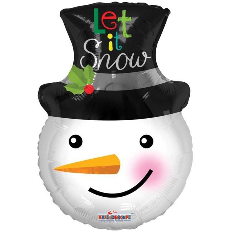 18in SNOWMAN FOIL SHAPE BALLOON
