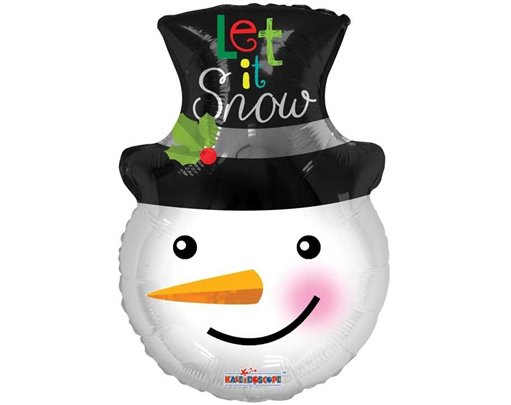 18in SNOWMAN FOIL SHAPE BALLOON