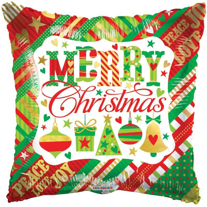 18in MERRY CHRISTMAS PILLOW FOIL BALLOON
