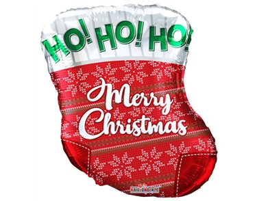 18in CHRISTMAS STOCKING FOIL BALLOON