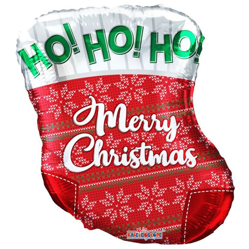 18in CHRISTMAS STOCKING FOIL BALLOON