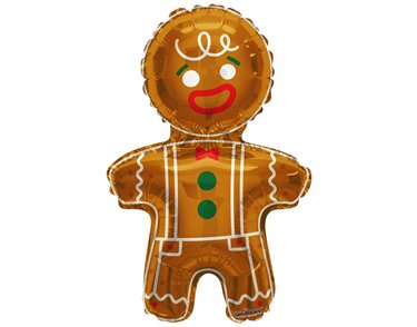 36in CHRISTMAS GINGERBREAD MAN FOIL BALLOON
