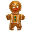 36in CHRISTMAS GINGERBREAD MAN FOIL BALLOON
