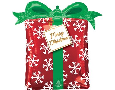 CHRISTMAS PRESENT SUPERSHAPE FOIL BALLOON