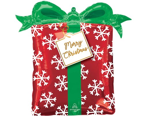 CHRISTMAS PRESENT SUPERSHAPE FOIL BALLOON