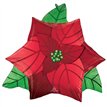 SATIN POINSETTIA SUPERSHAPE FOIL BALLOON