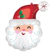 SMILEY SANTA HEAD SUPERSHAPE FOIL BALLOON