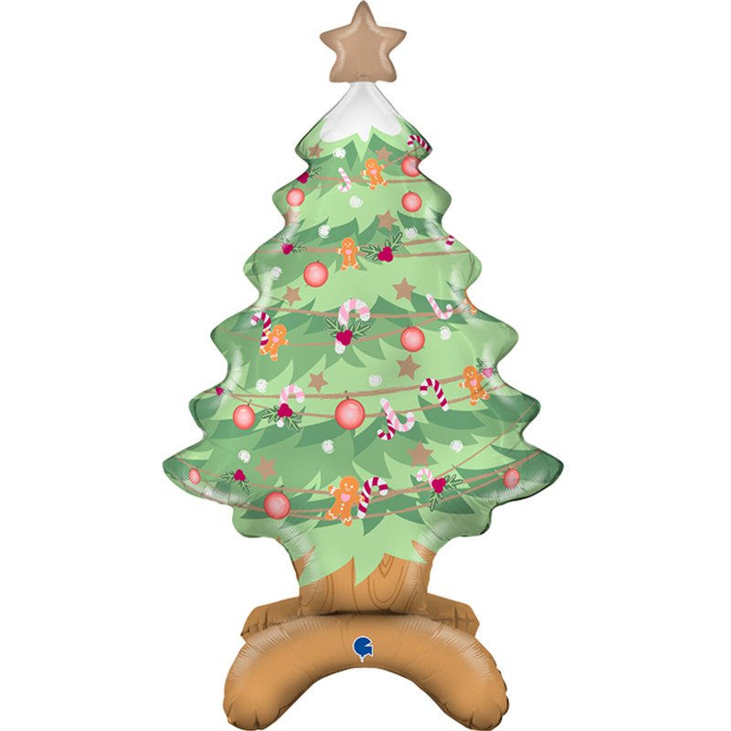 38in CHRISTMAS TREE STAND UP FOIL BALLOON