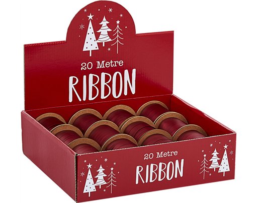 20M METALLIC MATTE RED RIBBON 12S