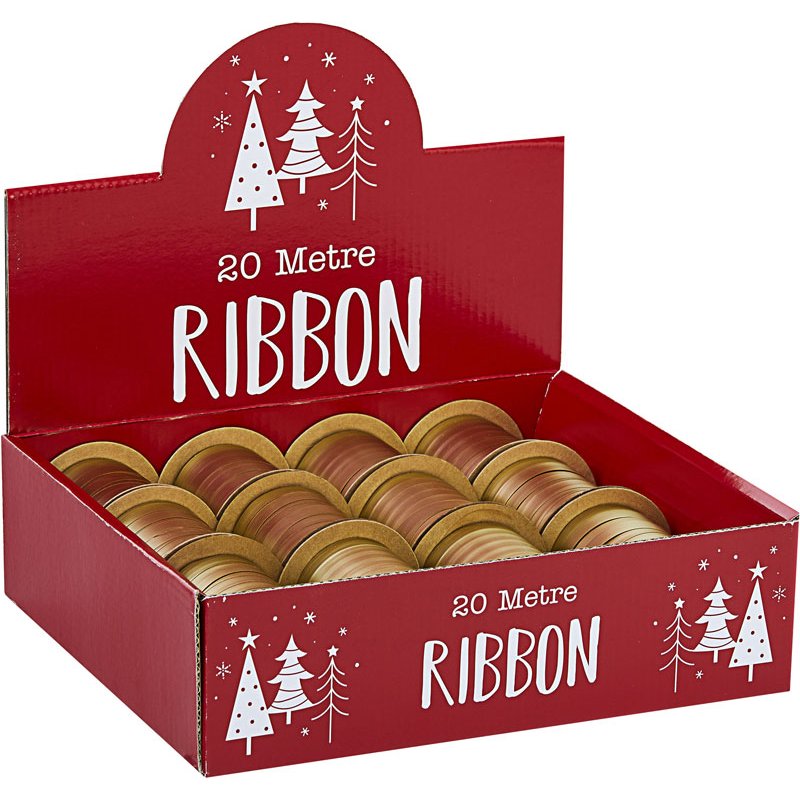 20M METALLIC MATTE GOLD RIBBON 12S