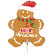 14in GINGERBREAD MAN MINI SHAPE FOIL BALLOON 10S