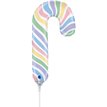 14in MACARON CANDY CANE FOIL BALLOON 10S