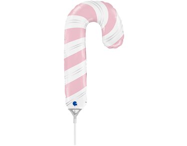 14in PINK CANDY CANE FOIL BALLOON 10S
