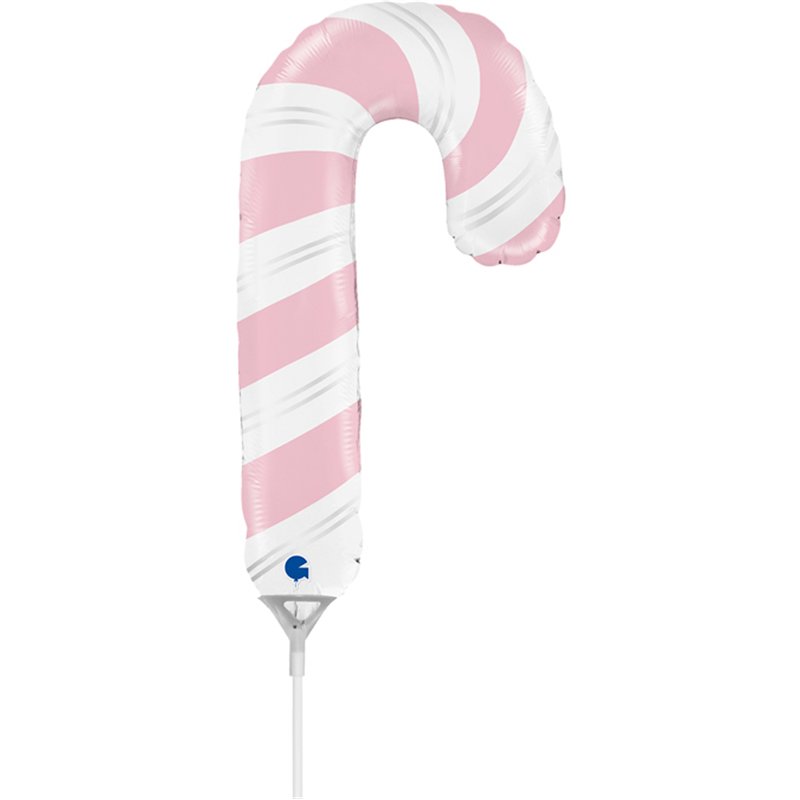 14in PINK CANDY CANE FOIL BALLOON 10S