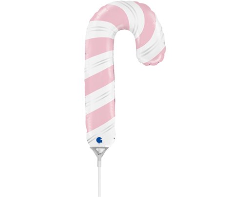 14in PINK CANDY CANE FOIL BALLOON 10S