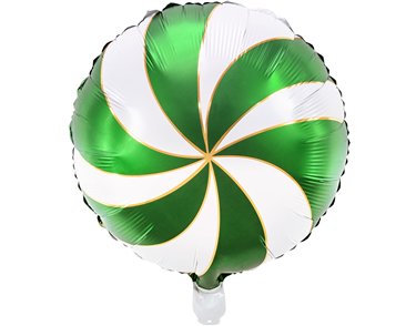 35cm GREEN CANDY PRINT FOIL BALLOON