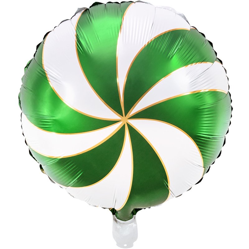 35cm GREEN CANDY PRINT FOIL BALLOON