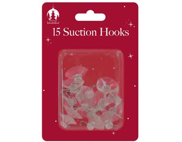 15PK SMALL SUCTION HOOKS