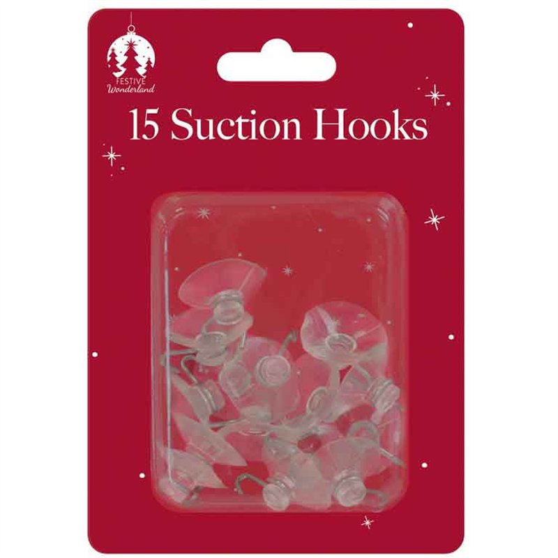 15PK SMALL SUCTION HOOKS