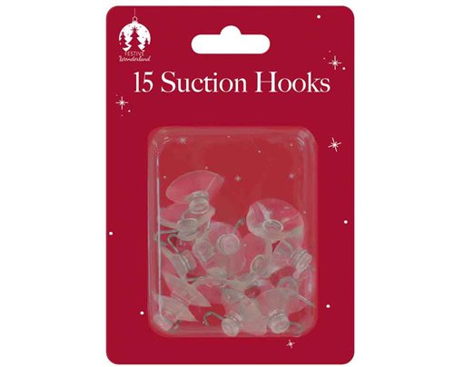 15PK SMALL SUCTION HOOKS