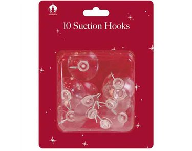 10PK LARGE SUCTION HOOKS
