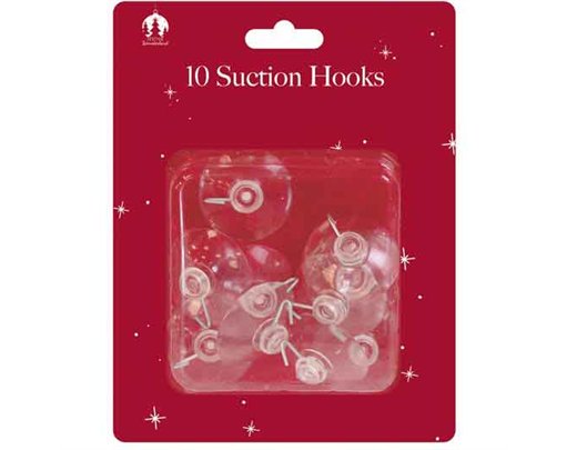 10PK LARGE SUCTION HOOKS