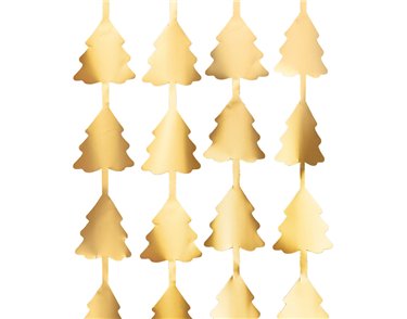GOLD CHRISTMAS TREES DOOR CURTAIN