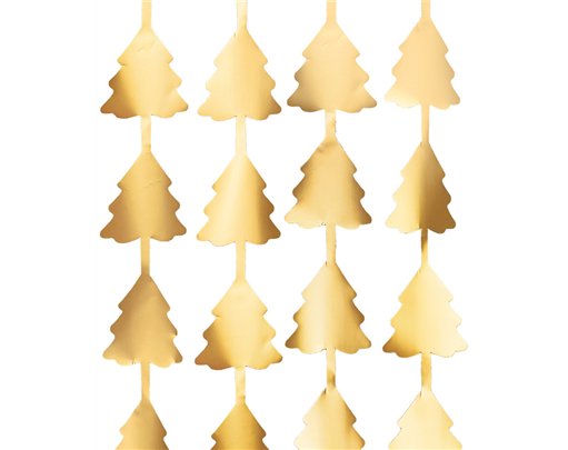 GOLD CHRISTMAS TREES DOOR CURTAIN