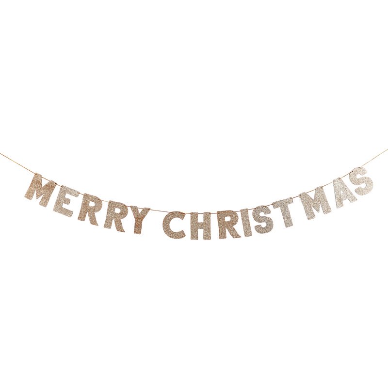 2m MERRY CHRISTMAS WOOD BANNER