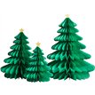 3PK HONEYCOMB GREEN TREES